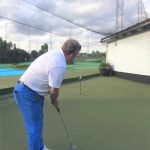Look at the hole when practicing putting
